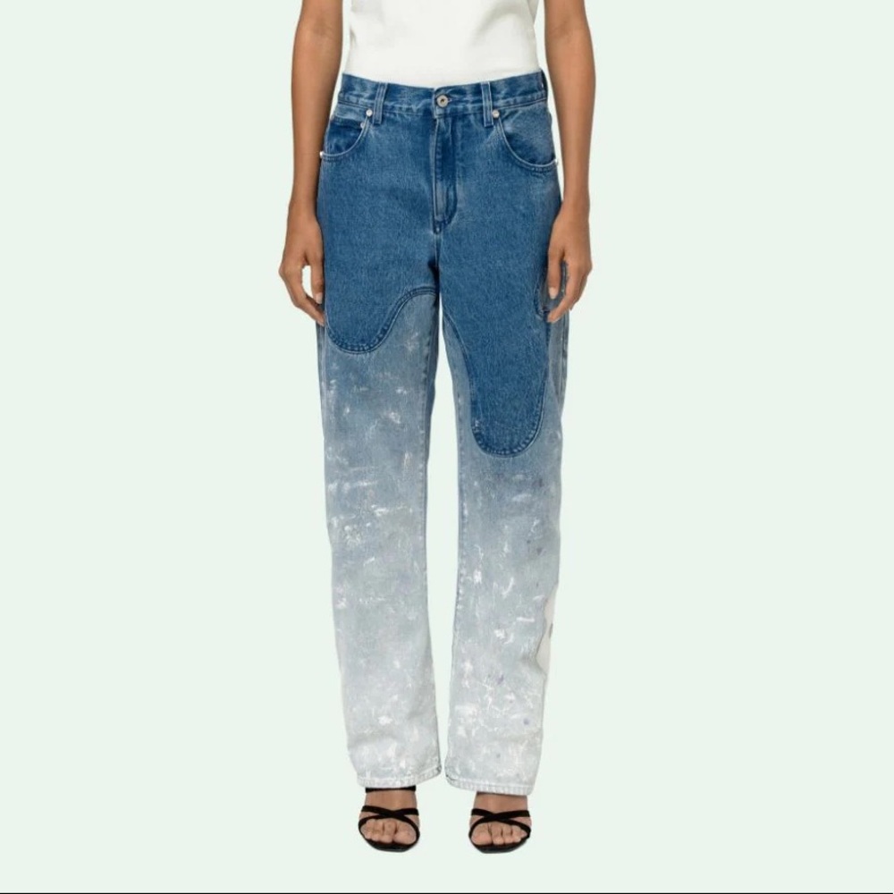 OFF WHITE BAGGY JEANS SIZE 26